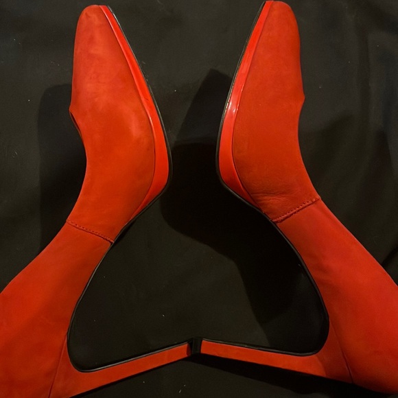ALDO Red Suede Leather Stiletto Heels - Picture 6 of 6